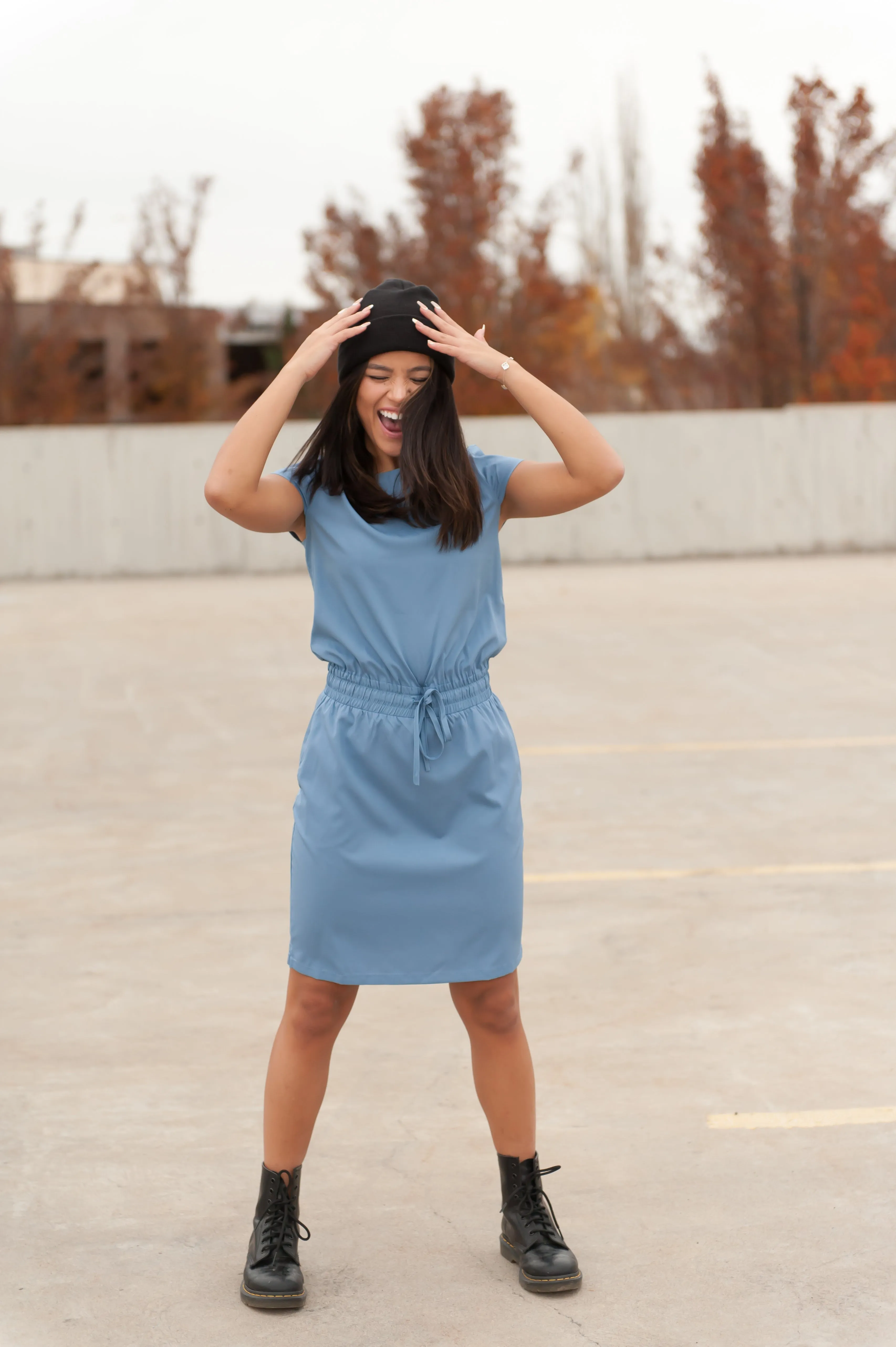 DT Women's DOWNTOWN Lightweight Dress in Sky Blue