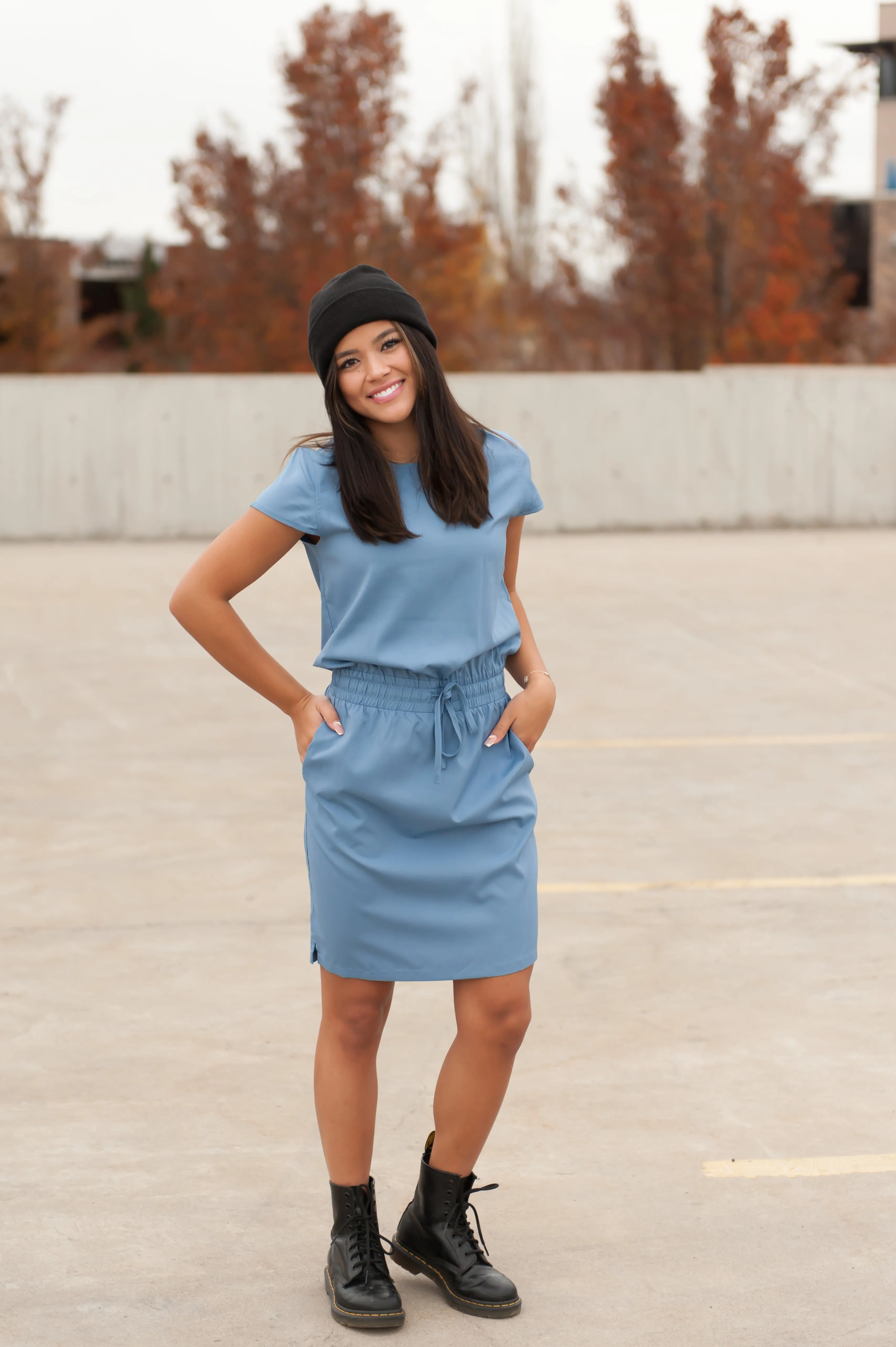 DT Women's DOWNTOWN Lightweight Dress in Sky Blue
