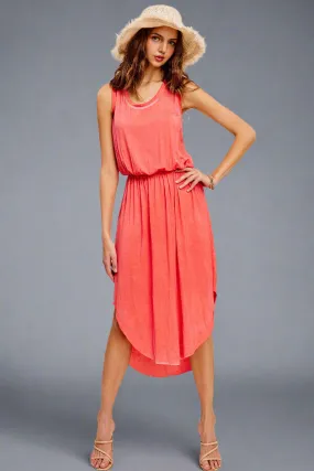 Dyed Tank Dress Red