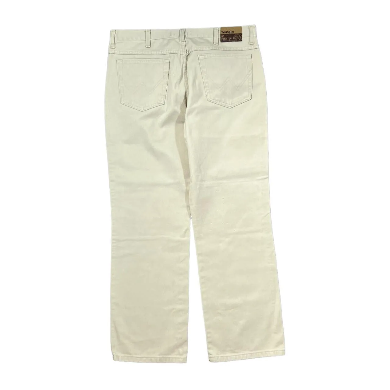 Early 00's WRANGLER Durable Basics Classic Cream Straight Leg Regular Fit Denim Jeans