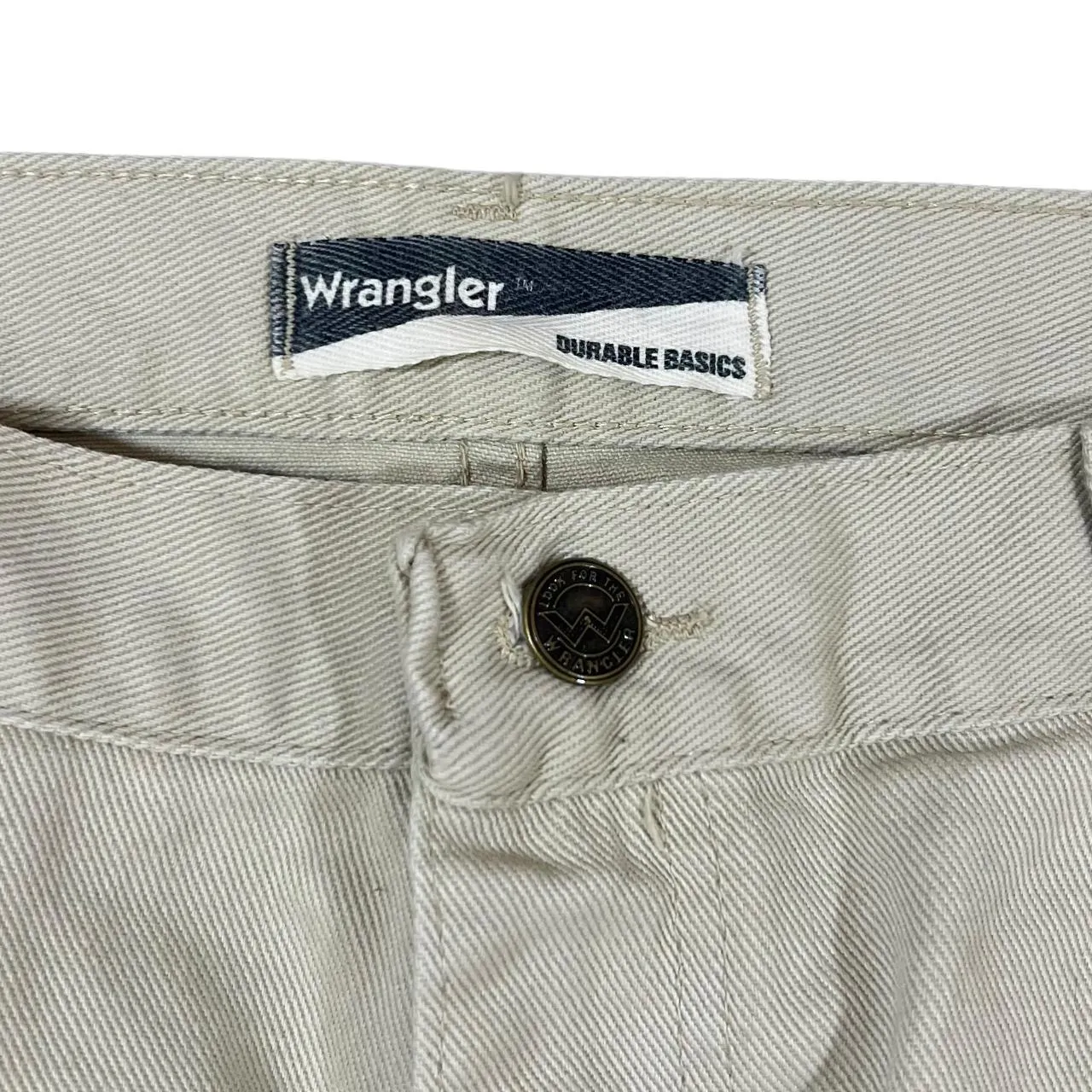 Early 00's WRANGLER Durable Basics Classic Cream Straight Leg Regular Fit Denim Jeans