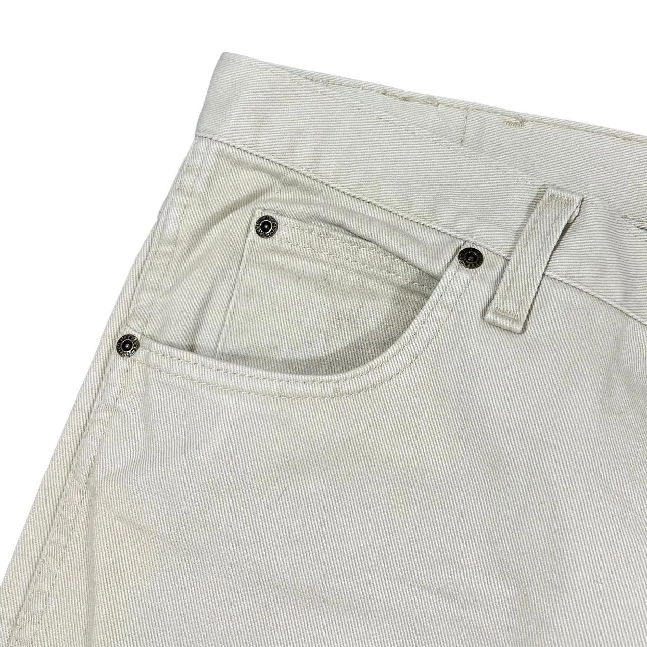 Early 00's WRANGLER Durable Basics Classic Cream Straight Leg Regular Fit Denim Jeans