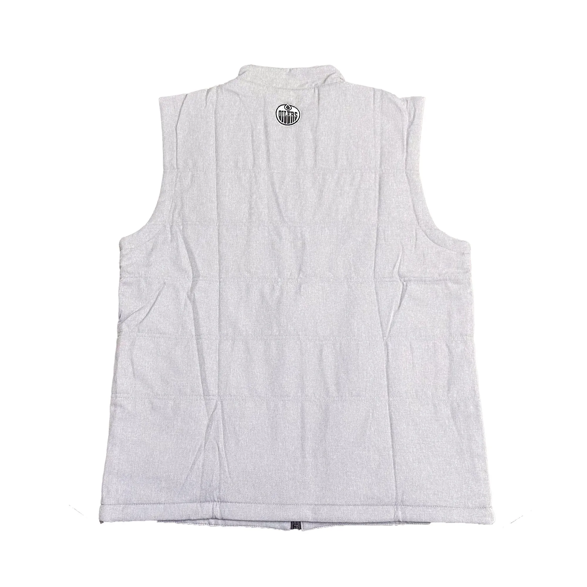 Edmonton Oilers TravisMathew Interlude Heather Sleet Puffer Vest