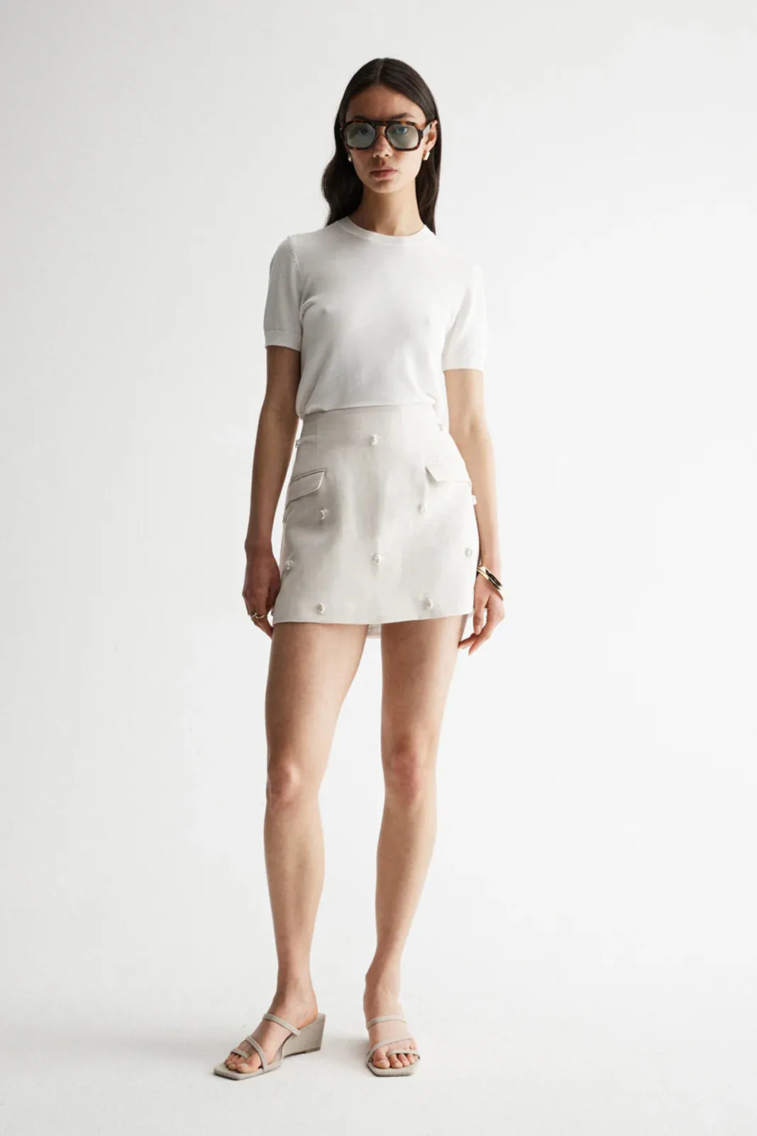 Elka Collective 'Linna Mini Skirt' - Natural