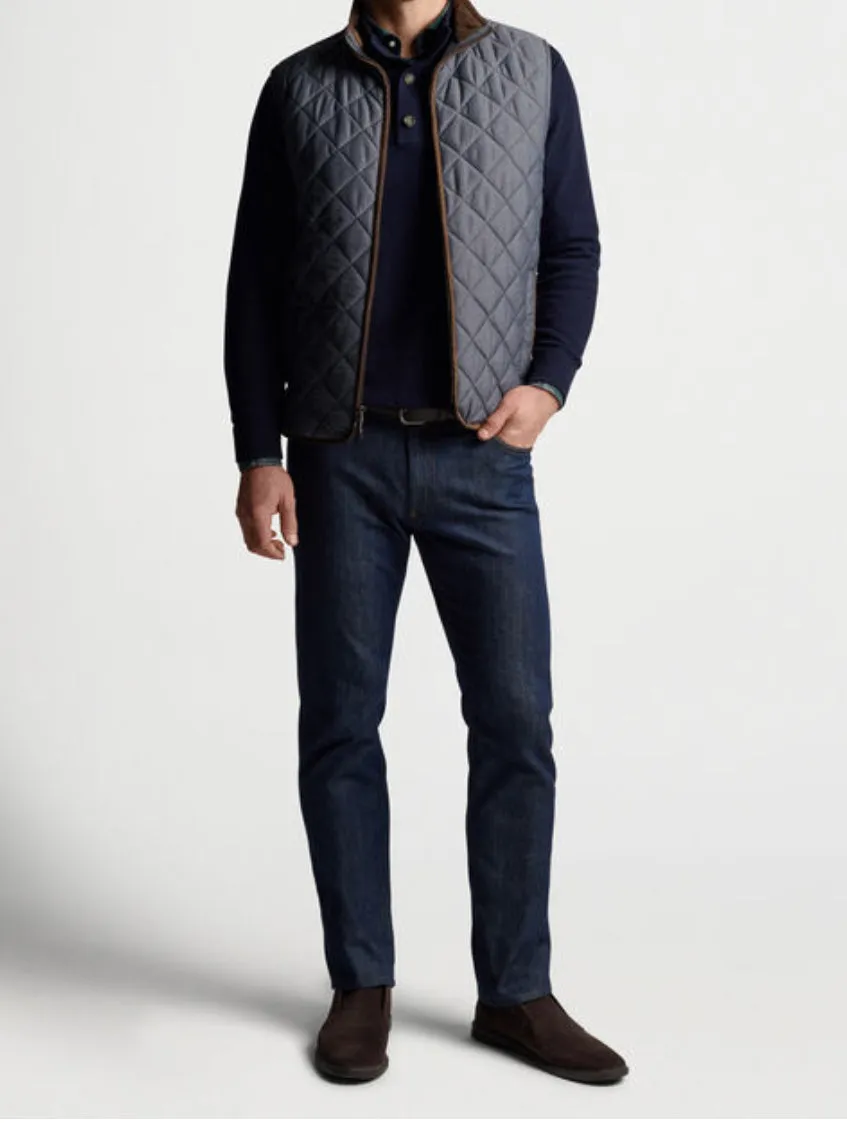 Essex Quilted Vest-Iron
