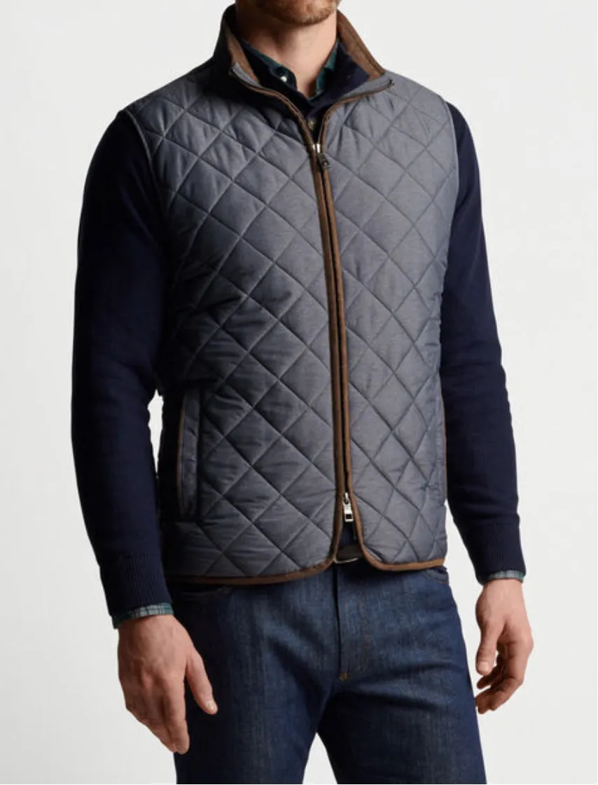 Essex Quilted Vest-Iron