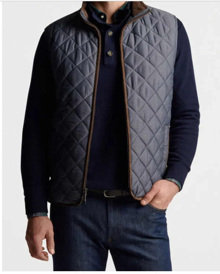 Essex Quilted Vest-Iron
