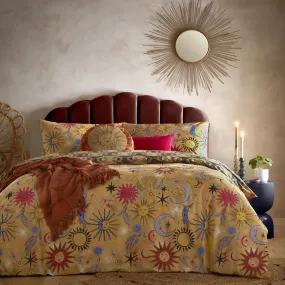 Ethereal Star Reversible Duvet Cover Set Gold Dust