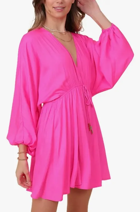 Flirty and Fun Satin Dress
