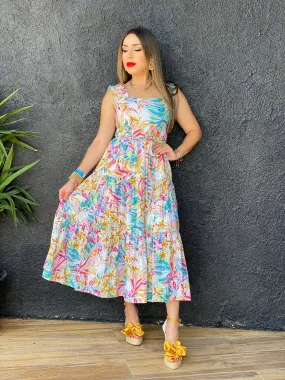 Floral Print Midi Dress
