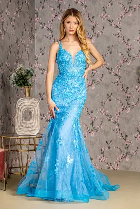 GLS BY GLORIA GL3333 Plunging Sweetheart Mermaid Evening Dress