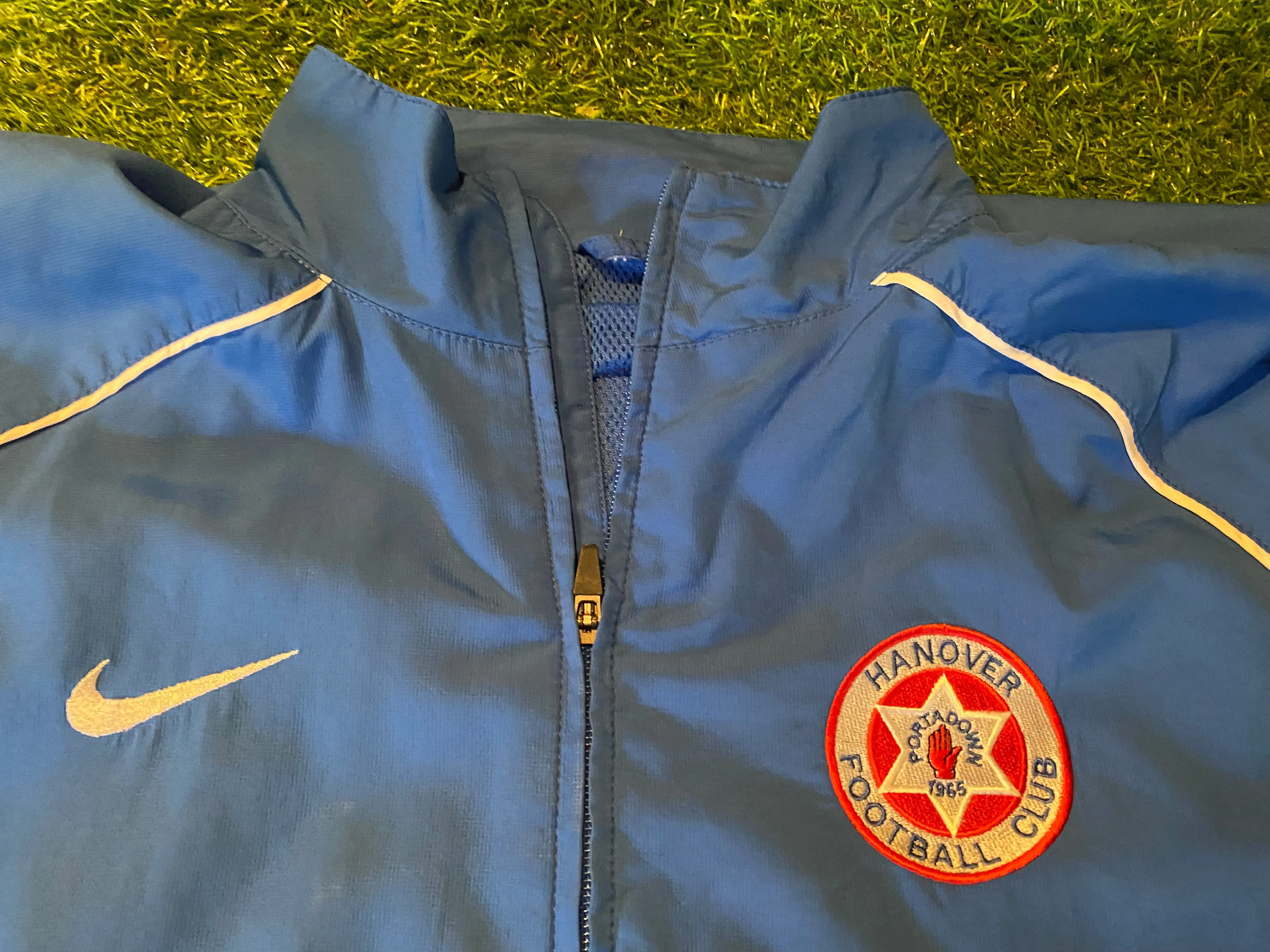 Hanover FC Ulster Portadown Northern Ireland Football Soccer Nike Made XXL 2XL Mans Jacket