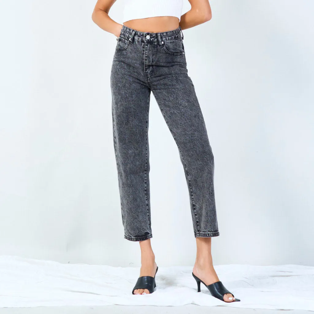 High-waist acid wash jeans wholesale