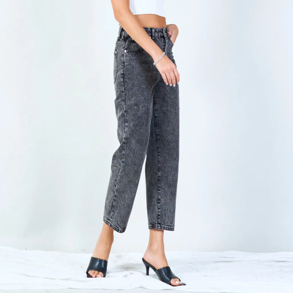 High-waist acid wash jeans wholesale