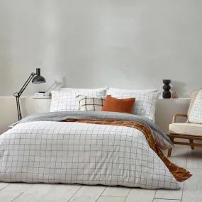 Howarth Check Duvet Cover Set White/Black