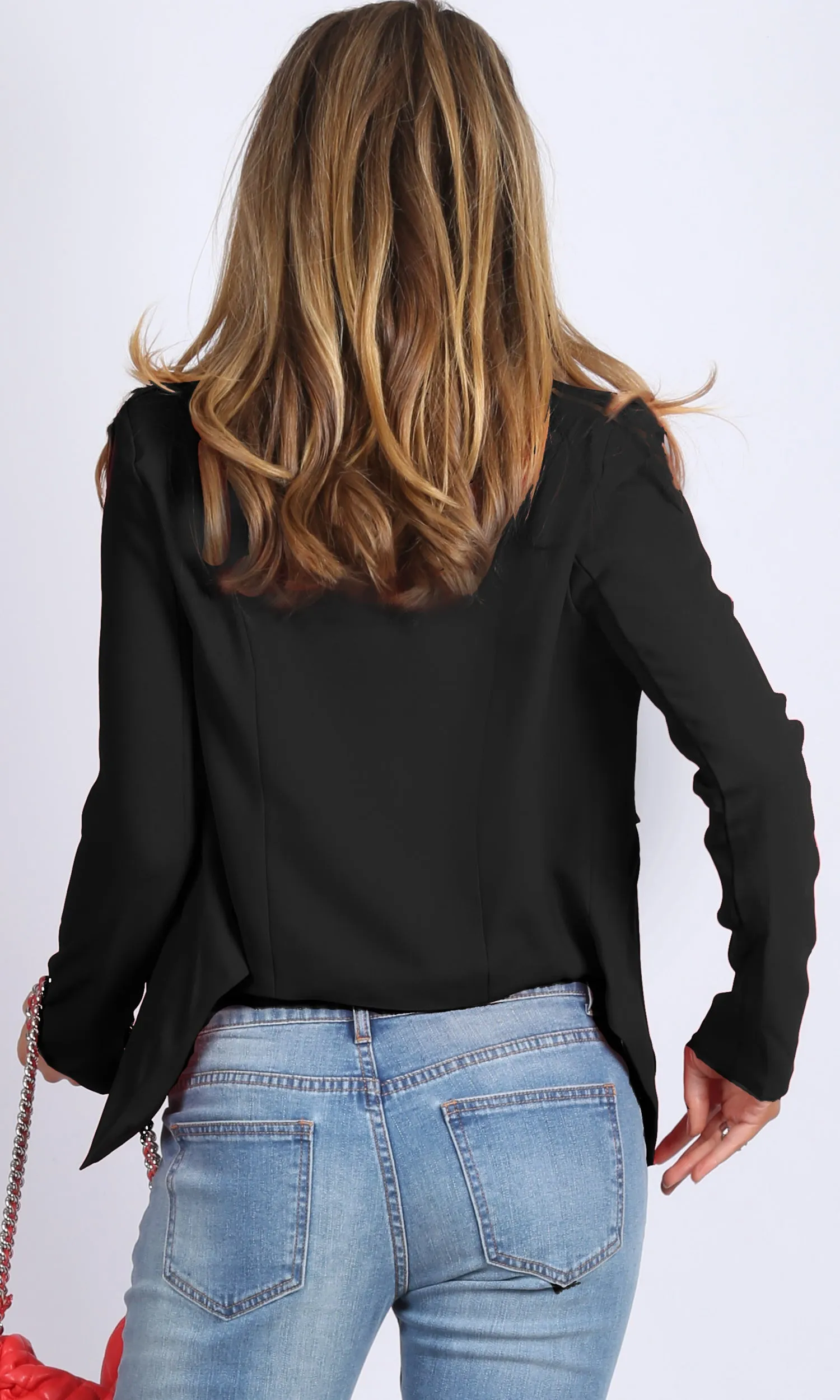 HW22018-6SS Black Waterfall Blazer (Pack)