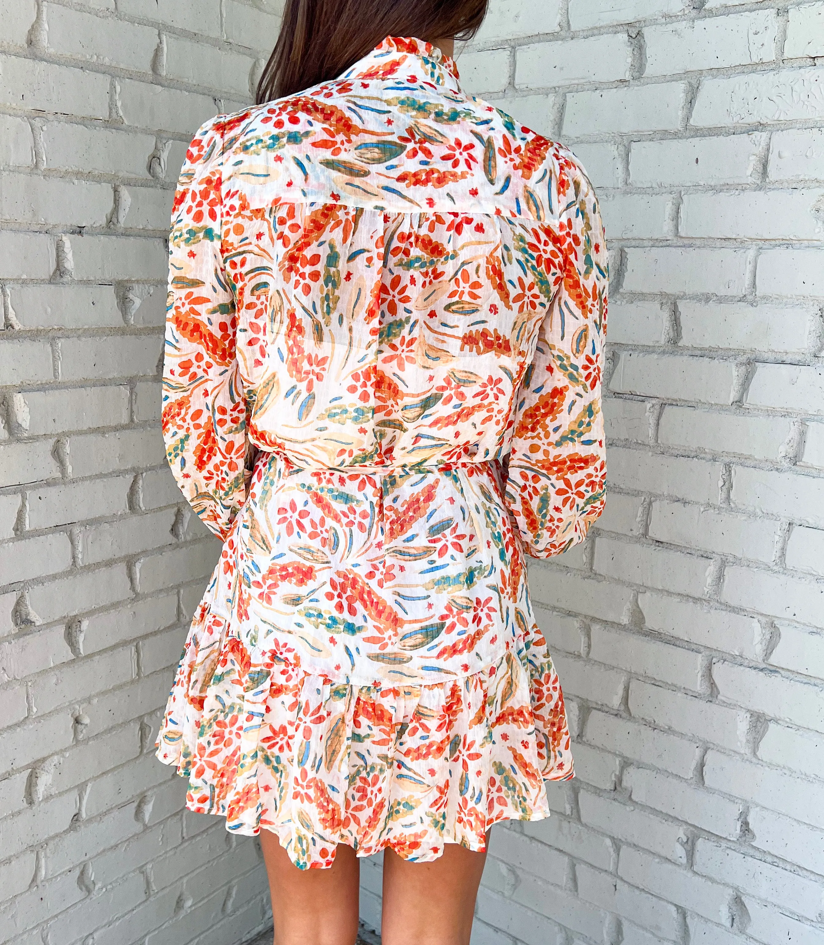I JUST KNOW FLORAL BUTTON DOWN MINI DRESS