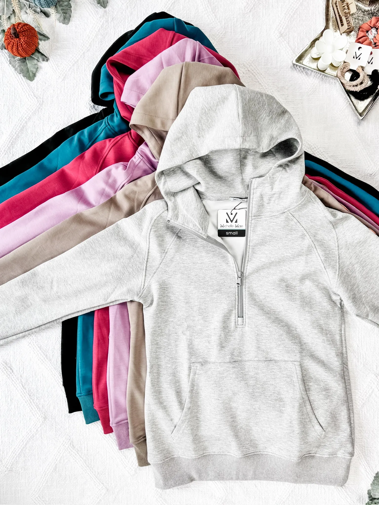 IN STOCK Scuba HalfZip Hoodie - Mocha FINAL SALE