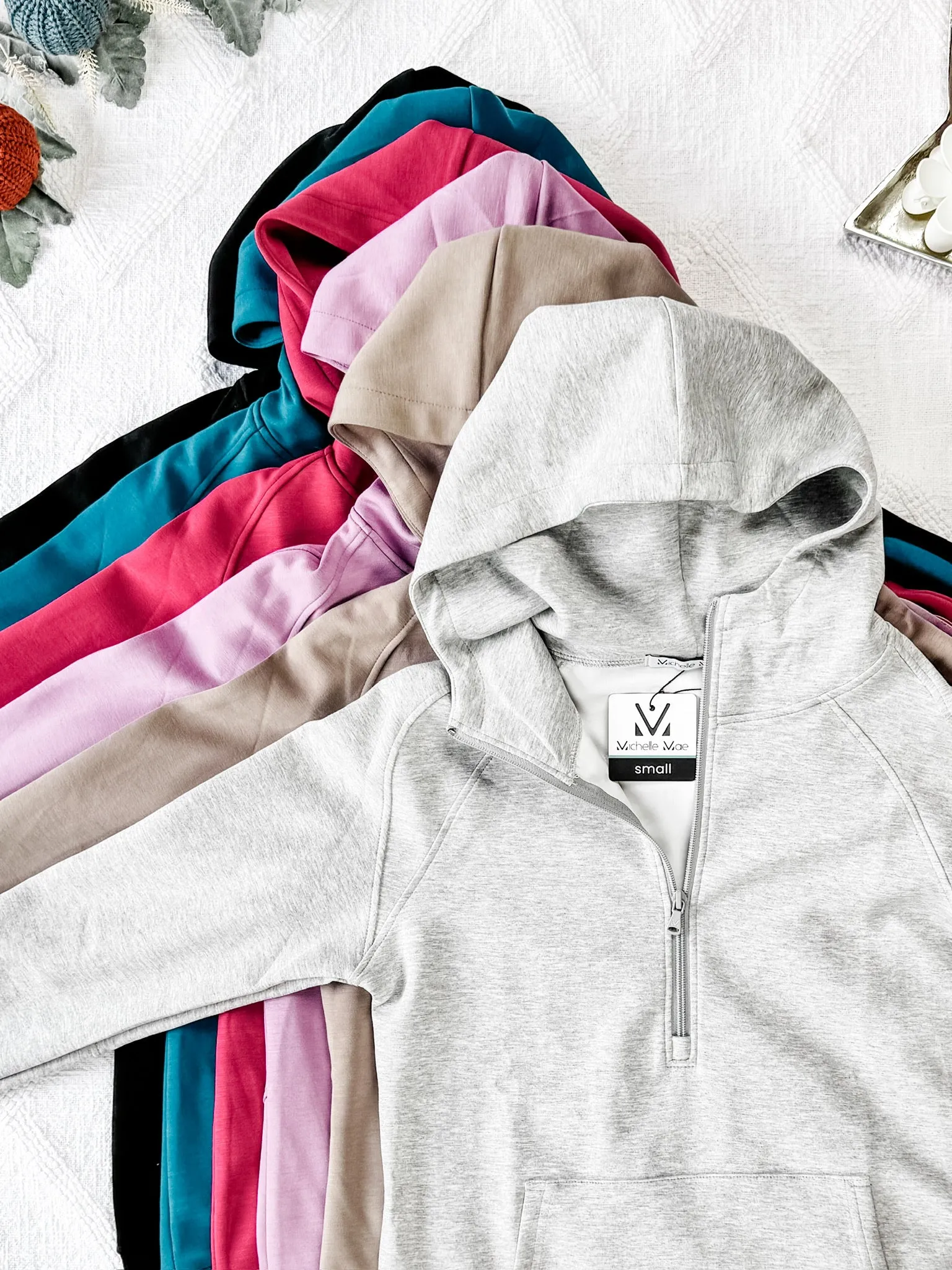 IN STOCK Scuba HalfZip Hoodie - Mocha FINAL SALE
