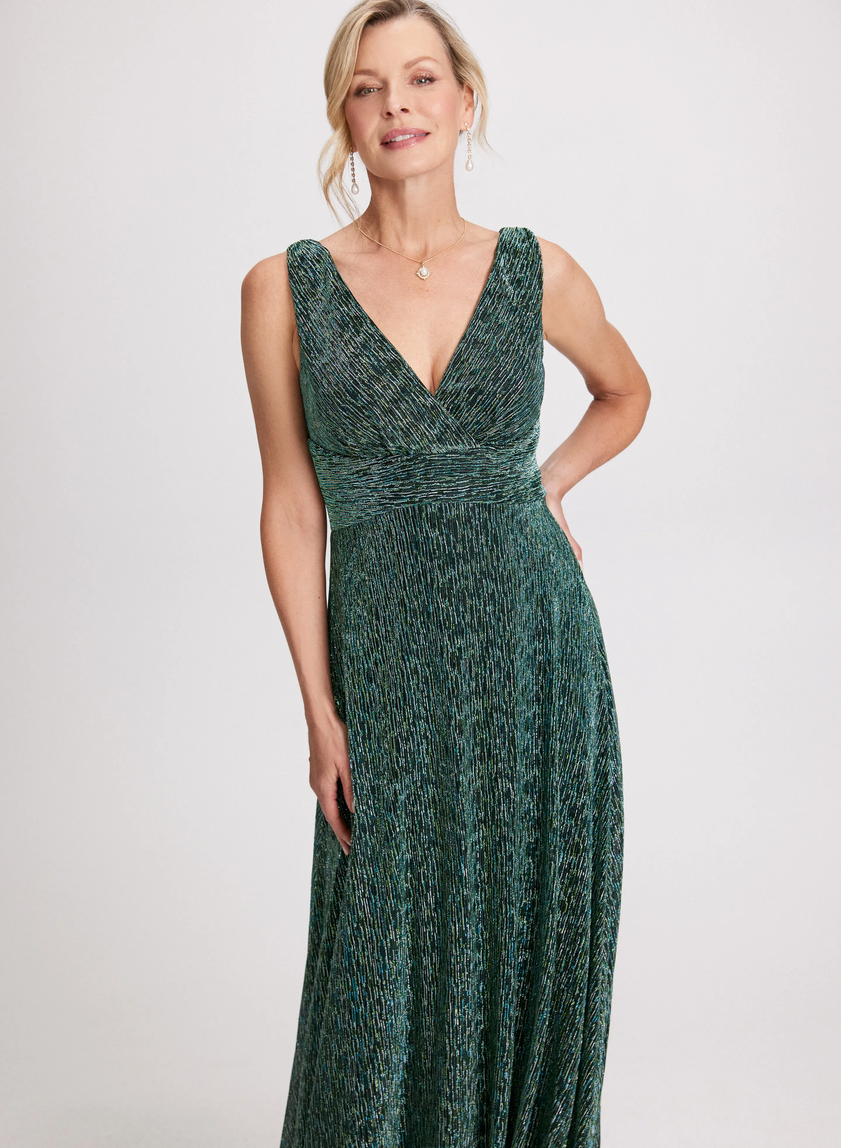 Iridescent Crossneck Dress