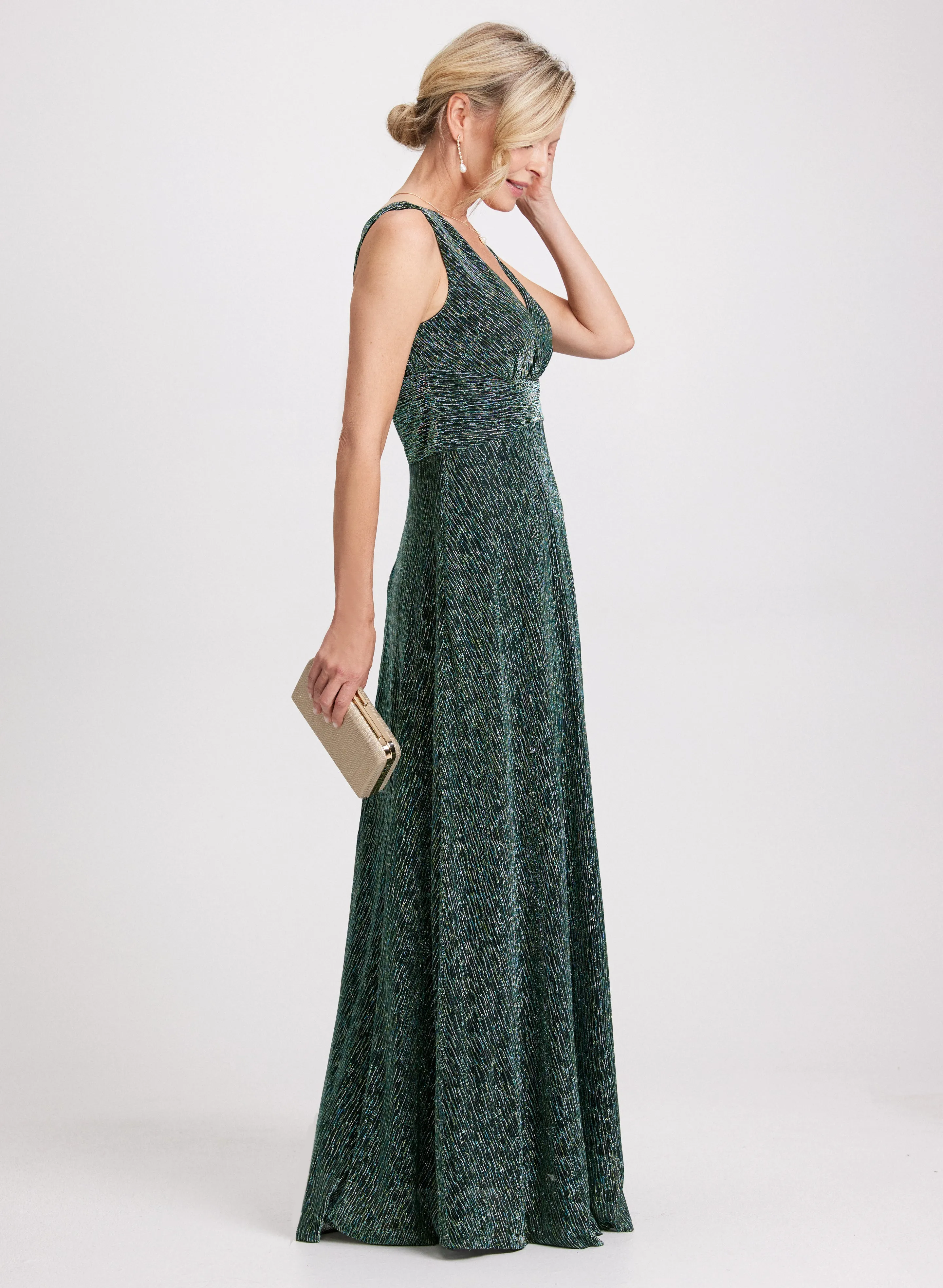 Iridescent Crossneck Dress