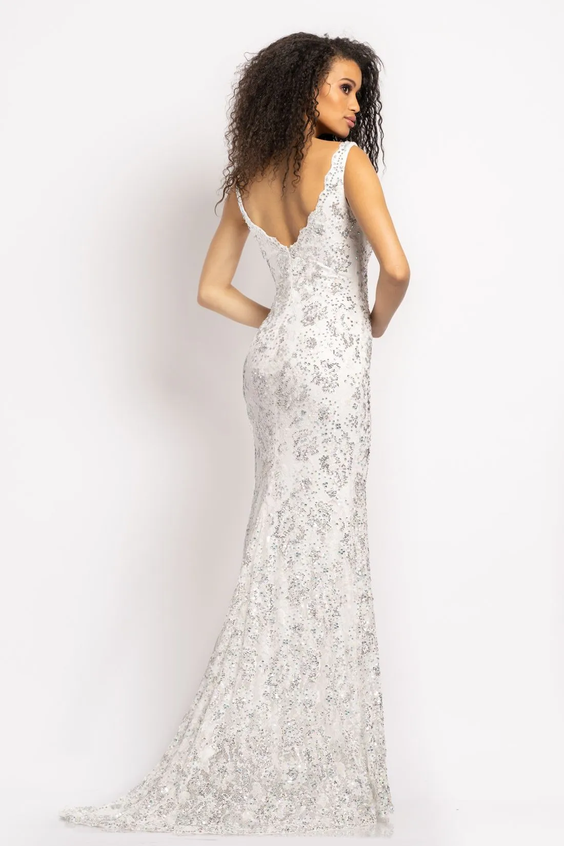 Johnathan Kayne 2181 Prom Dress Long Lace Embellished Pageant Gown Slit Formal Gown