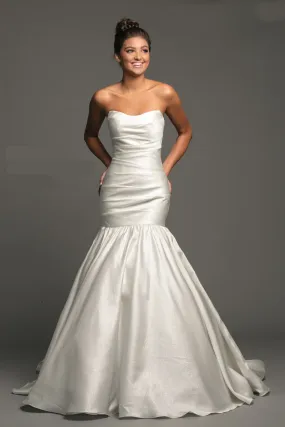 Johnathan Kayne B118 Size 20 Long Mermaid Wedding Dress Shimmer Gown