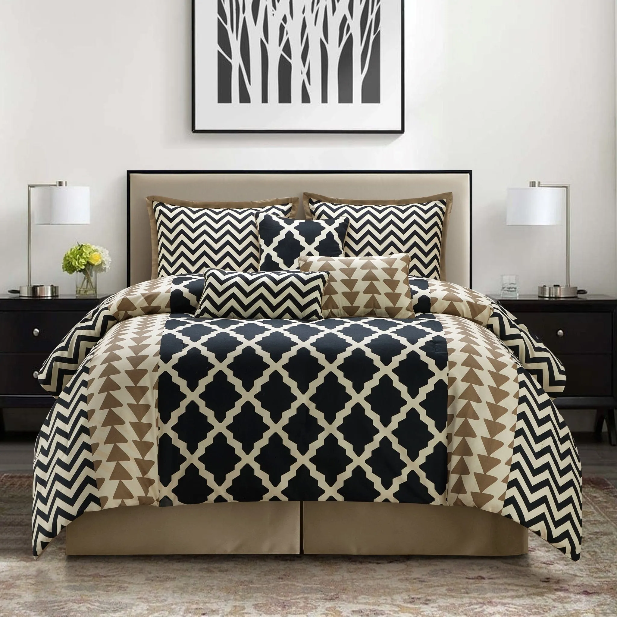 Jolene Reversible 7 Piece Comforter Set