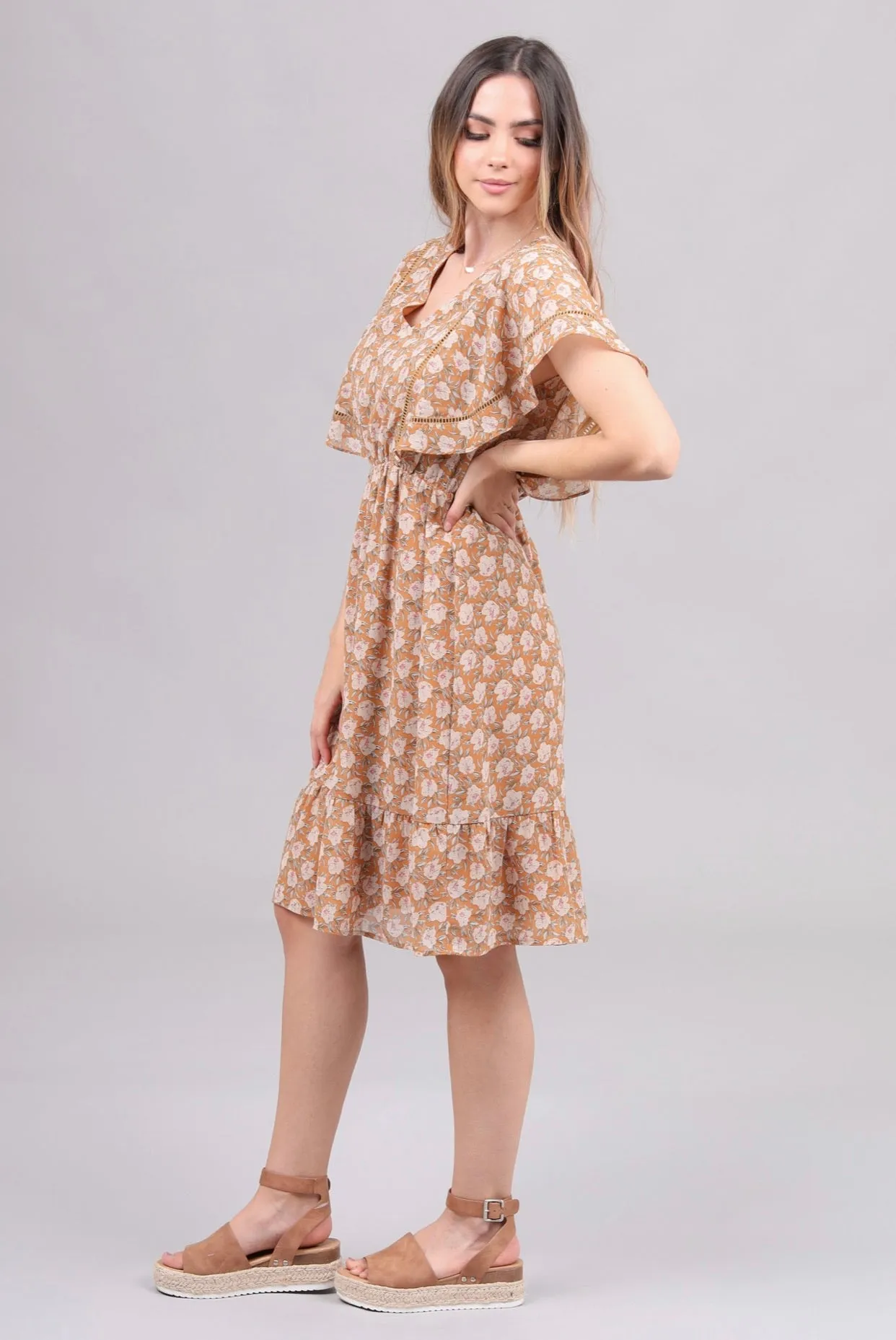 Lauren Yellow Floral Dress