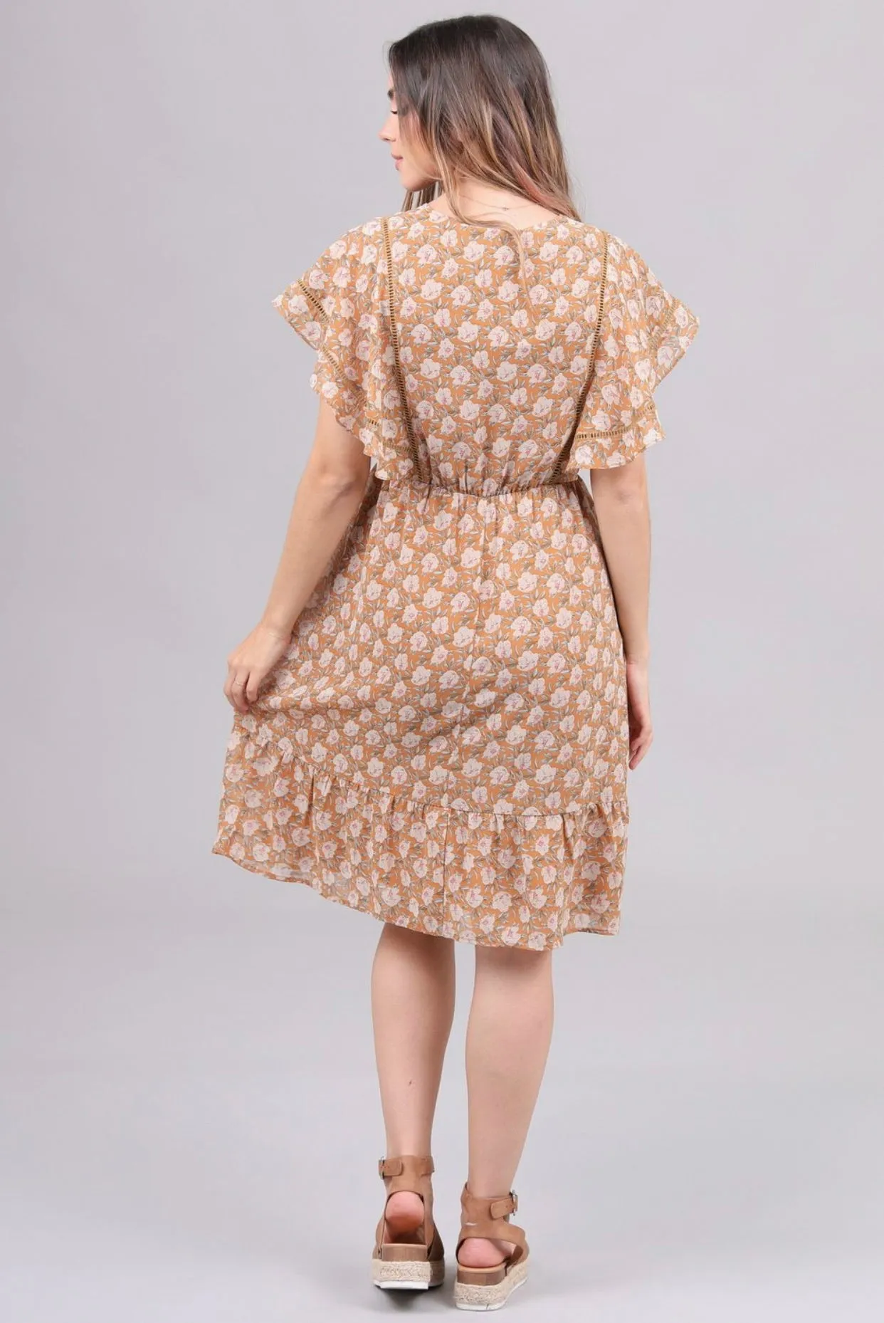 Lauren Yellow Floral Dress