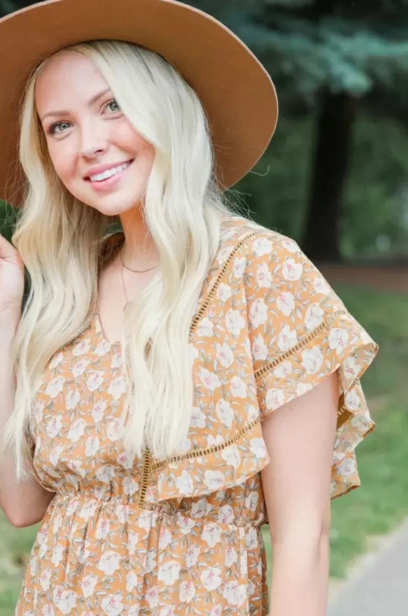 Lauren Yellow Floral Dress