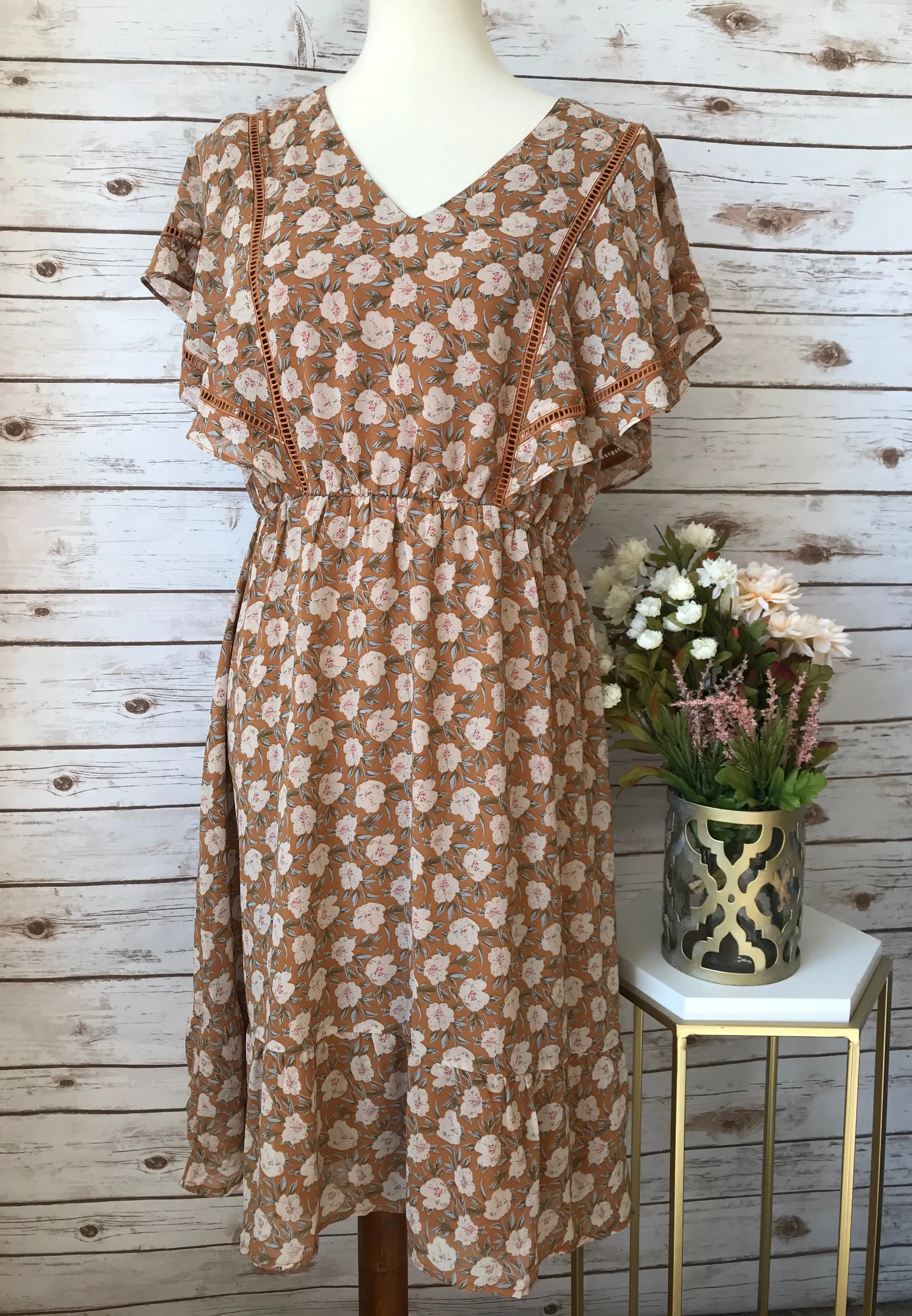 Lauren Yellow Floral Dress