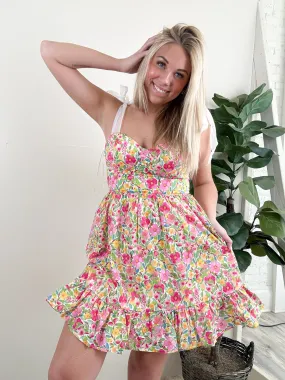 Leaf & Lace Mini Dress