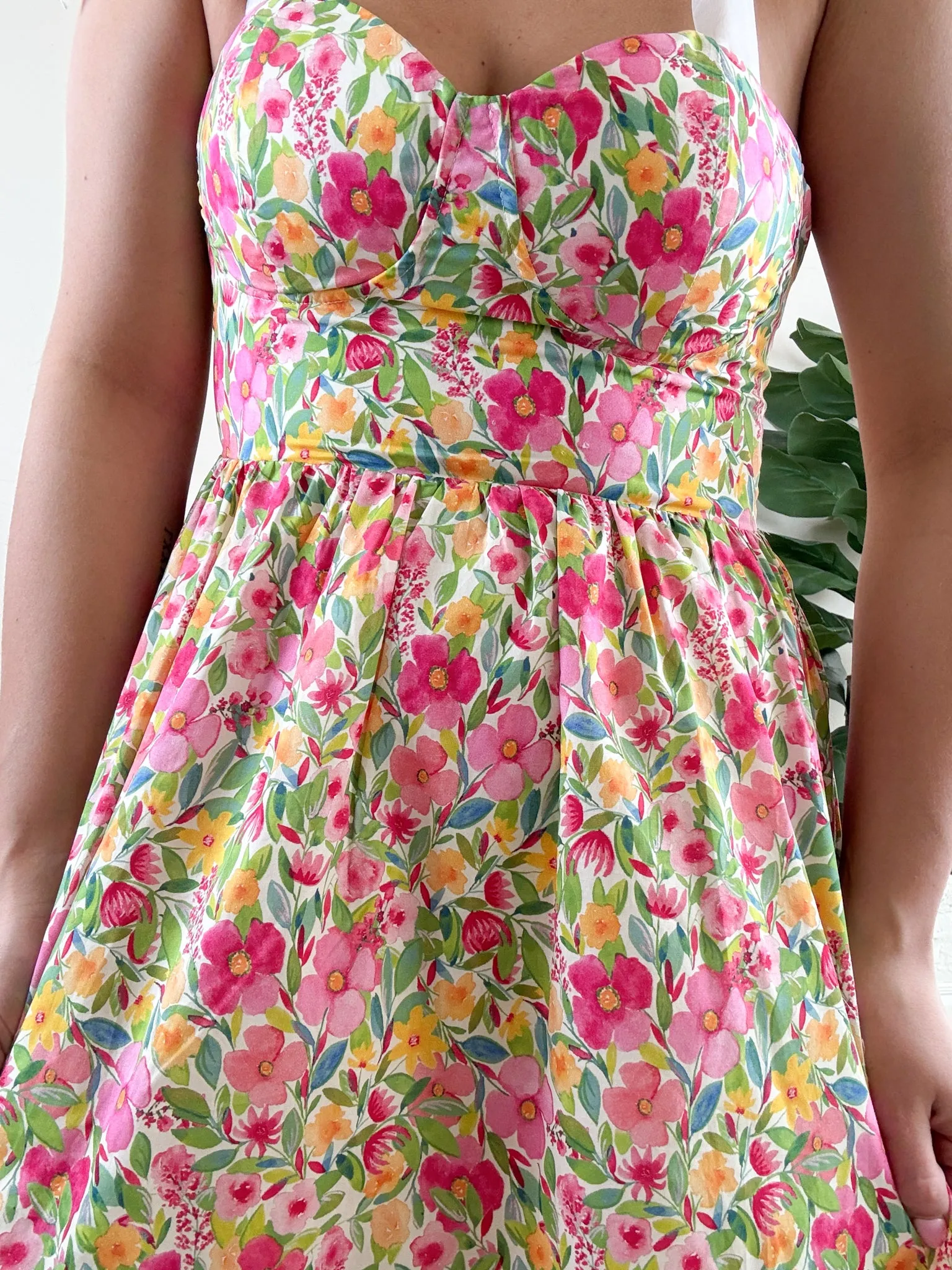 Leaf & Lace Mini Dress
