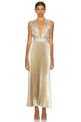 L'idee Moderniste Gown in Gold Shimmer Size 12