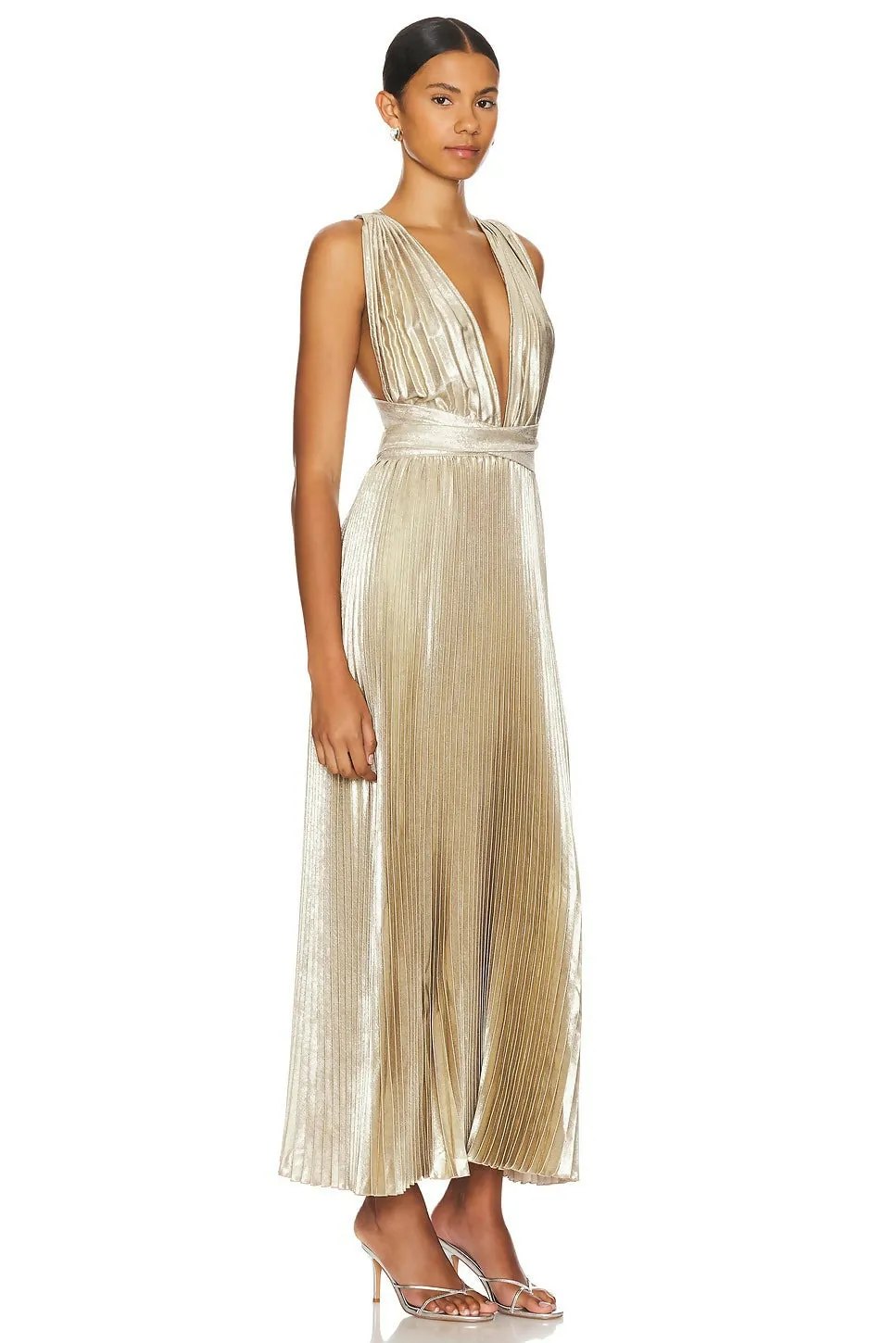 L'idee Moderniste Gown in Gold Shimmer Size 12