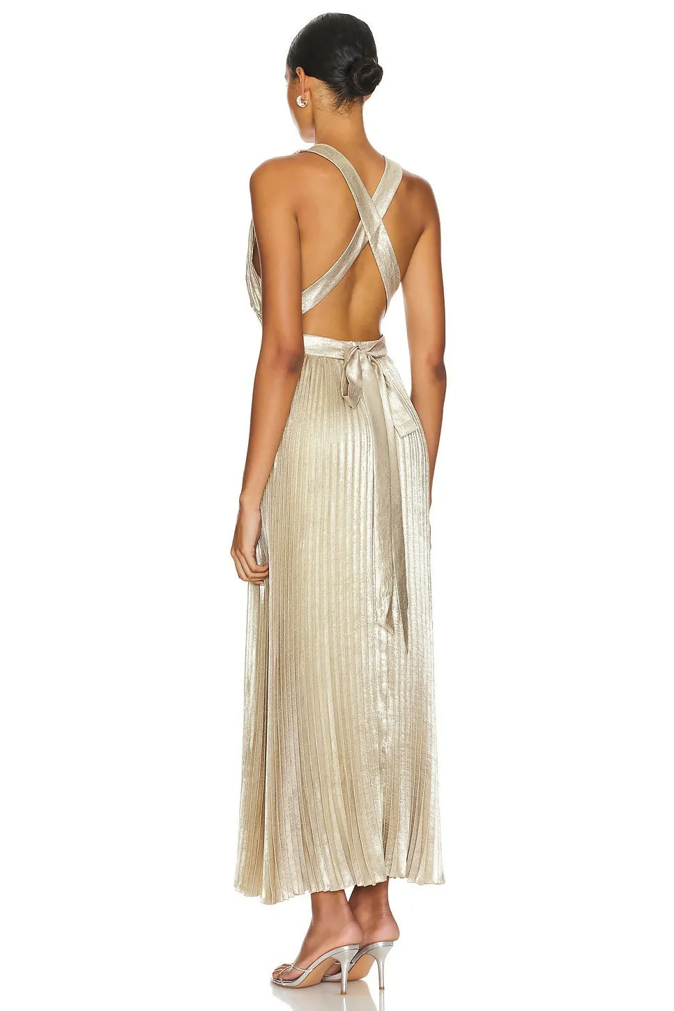 L'idee Moderniste Gown in Gold Shimmer Size 12