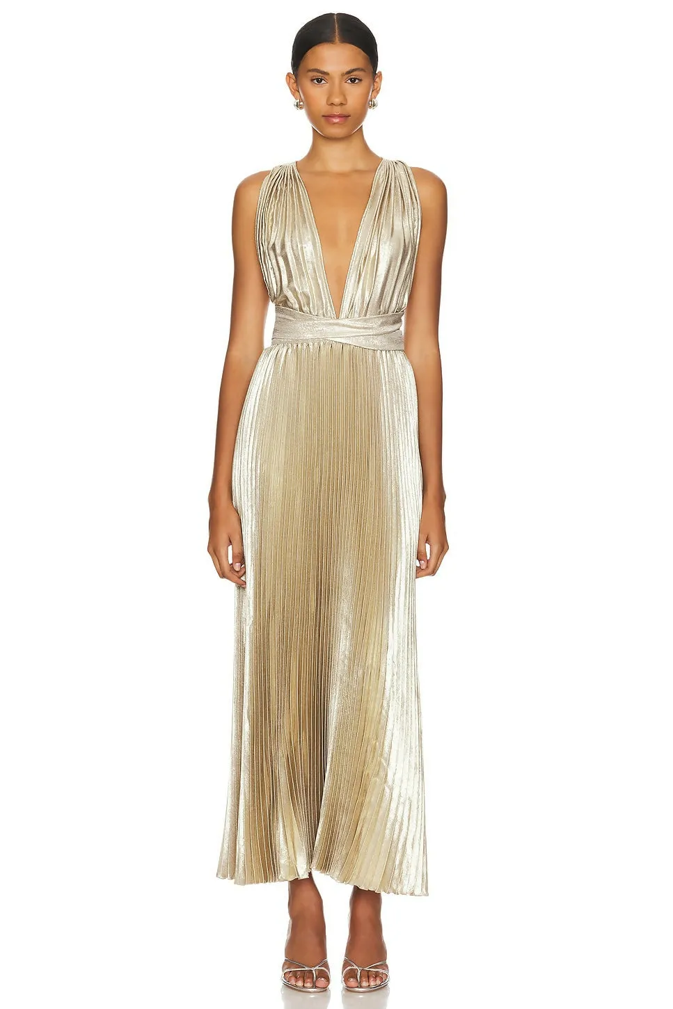 L'idee Moderniste Gown in Gold Shimmer Size 12