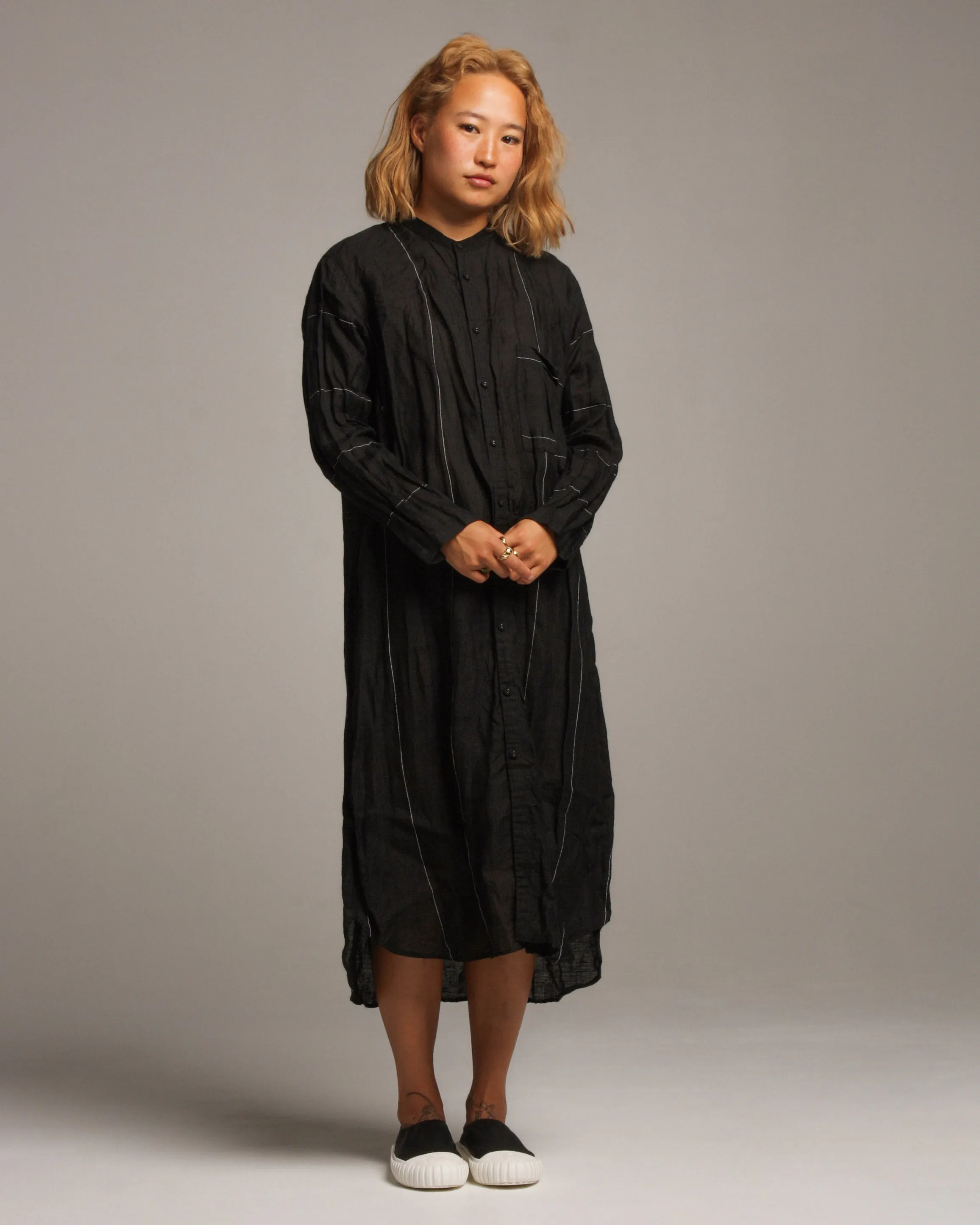 Lightweight Longsleeve Stripe Dress
