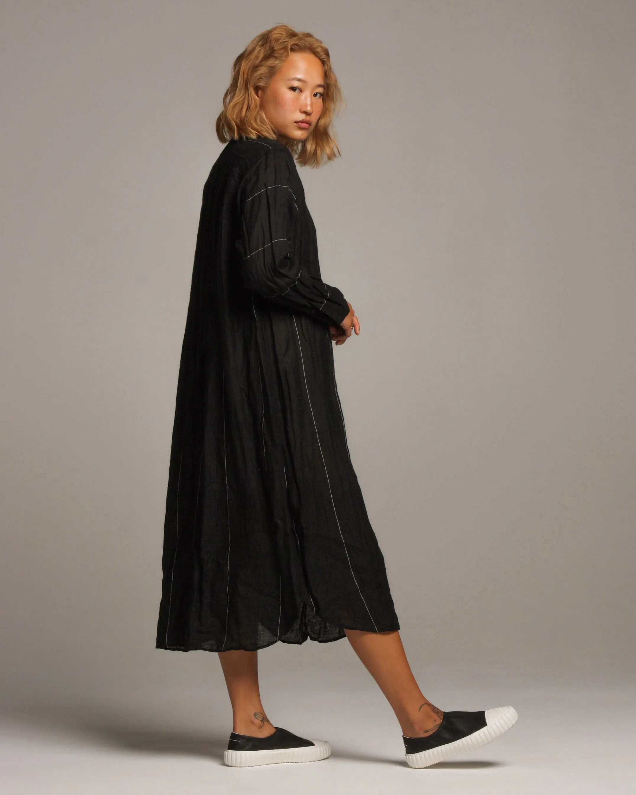 Lightweight Longsleeve Stripe Dress