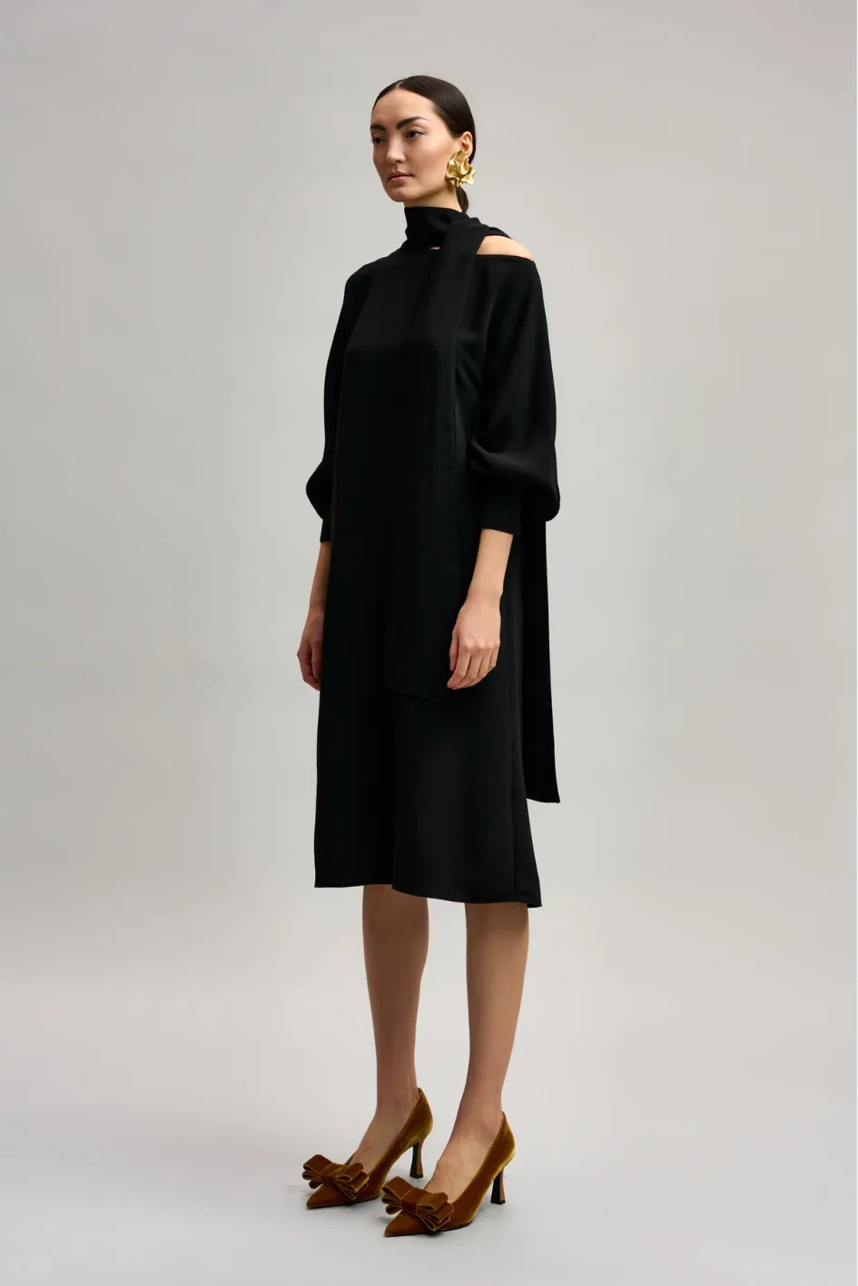 Lightweight Textured Crepe Dress