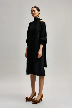 Lightweight Textured Crepe Dress