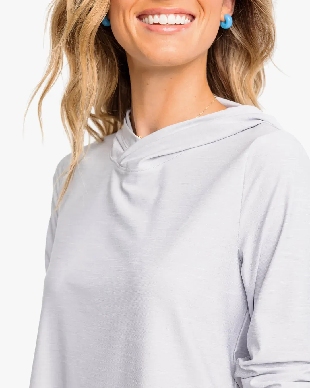 Linley brrr Performance Hoodie by Southern Tide - Platinum Grey