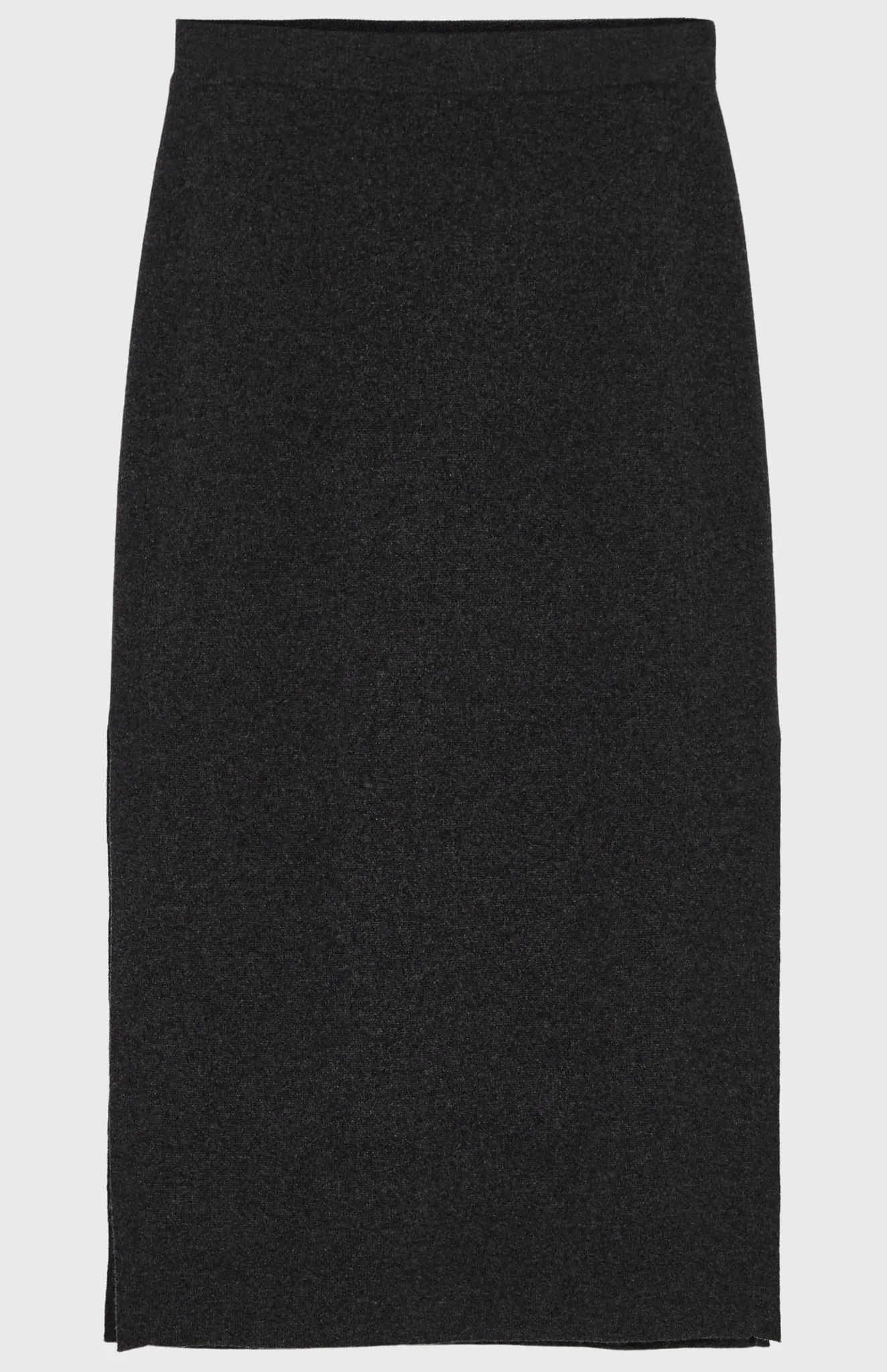 Long Relaxed Fit Skirt In Charcoal