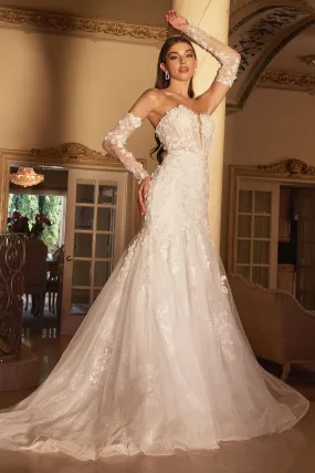 LONG SLEEVE LACE BRIDAL GOWN CDCD977W