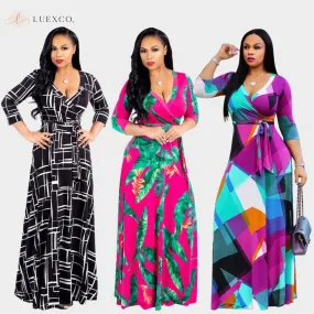 Luexco Printed Dress Maxi Floral