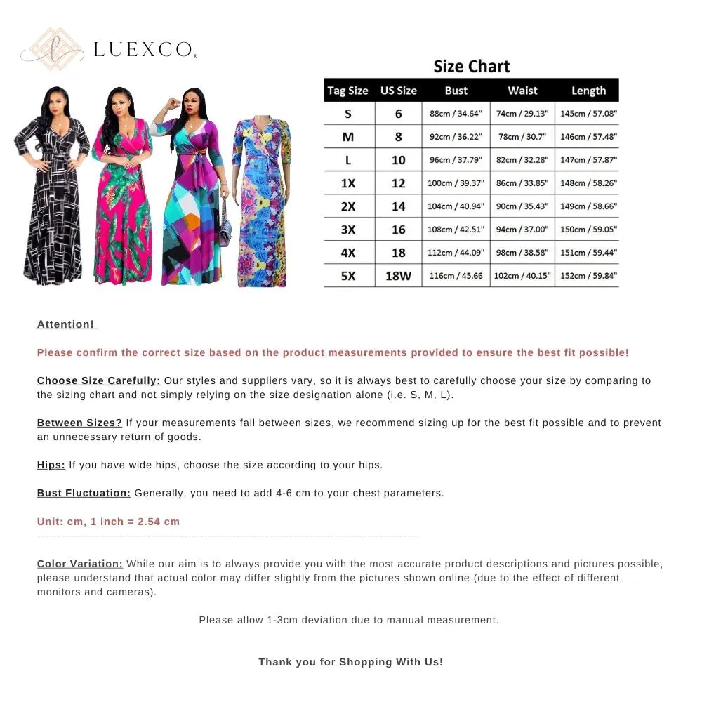 Luexco Printed Dress Maxi Floral