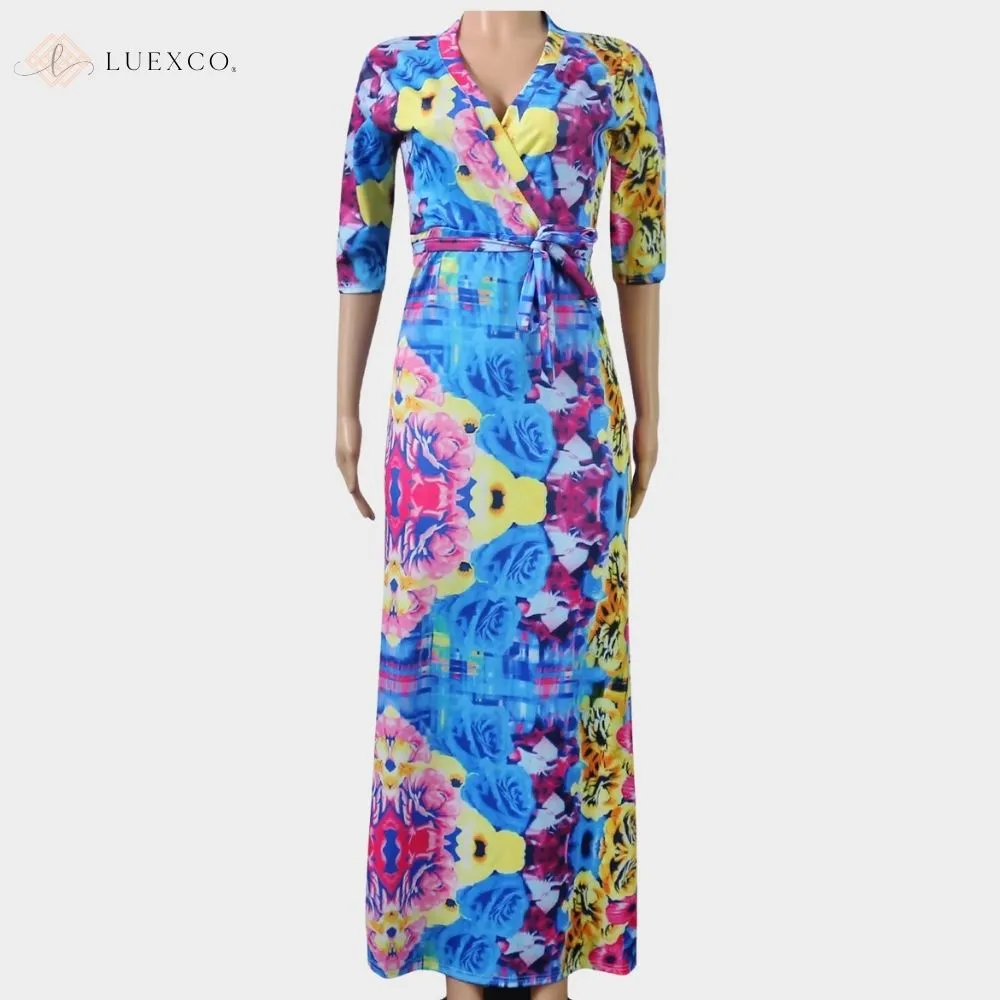 Luexco Printed Dress Maxi Floral