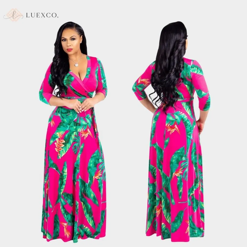 Luexco Printed Dress Maxi Floral