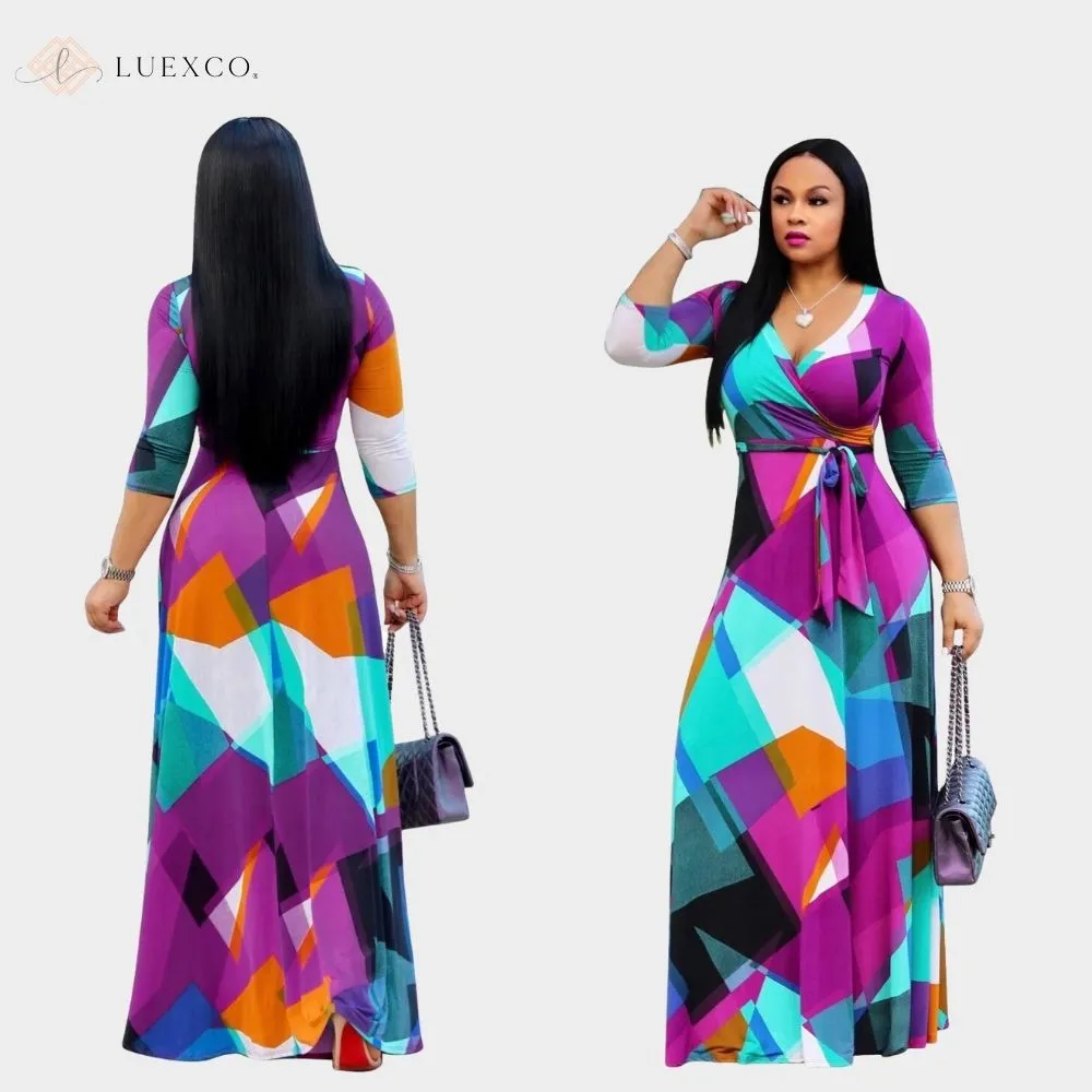 Luexco Printed Dress Maxi Floral